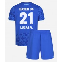 Otroški Nogometni dresi Bayer Leverkusen Lucas Vazquez #21 Tretji 2025-26 Kratek Rokav (+ Kratke hlače)